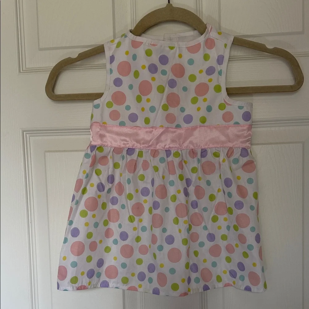 Top Paw Polka Dot Dog Dress - Pink, Purple, Green, White - Large